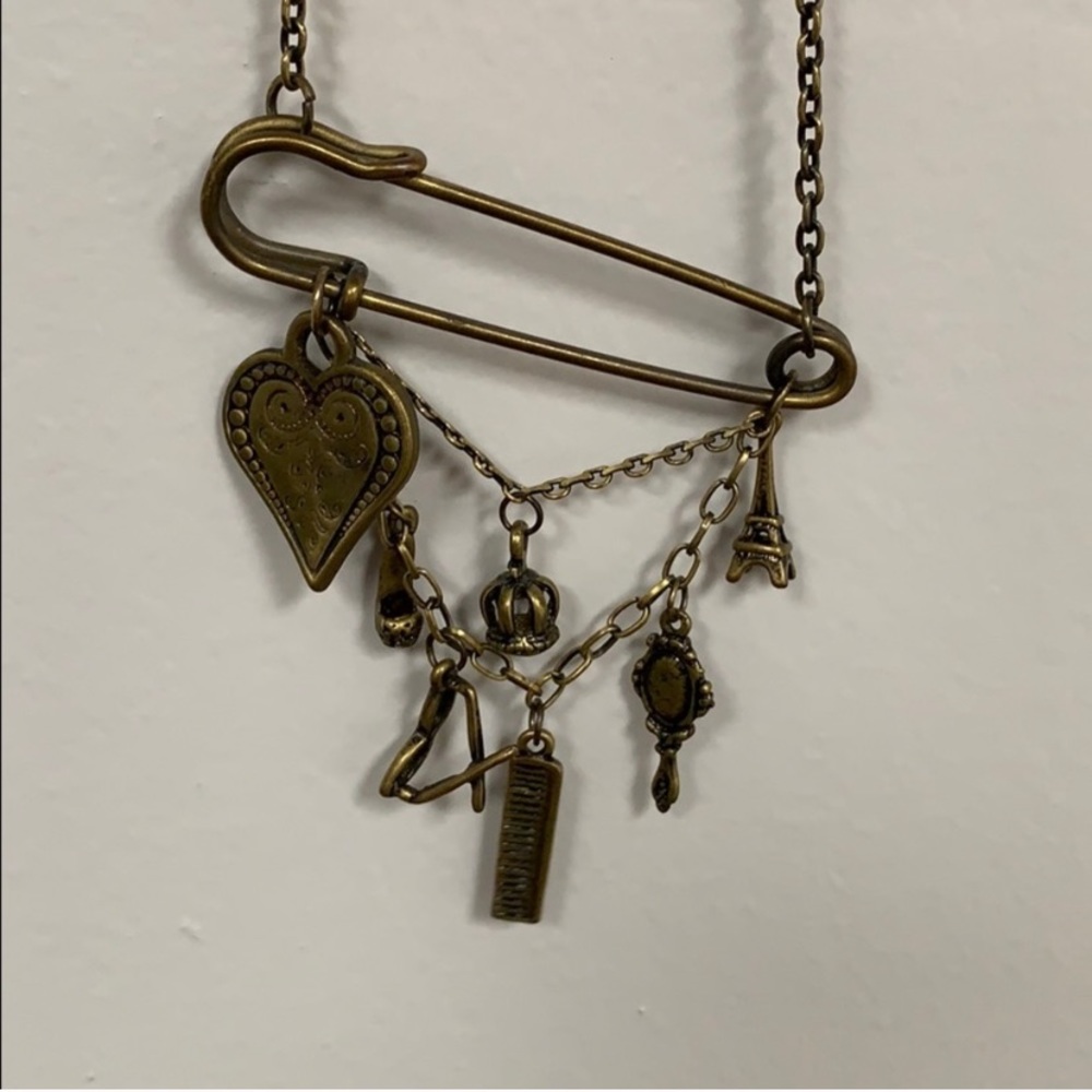4/$19 🔥 Antique faux gold long necklace